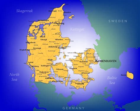 map of Denmark